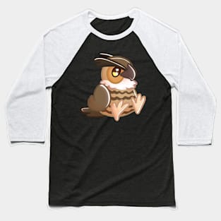 Great Horned Owl Baseball T-Shirt